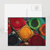 Waterverf verfdoos palet briefkaart (Voorkant / Achterkant)