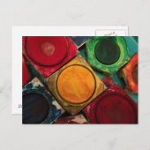 Waterverf verfdoos palet briefkaart (Voorkant / Achterkant)