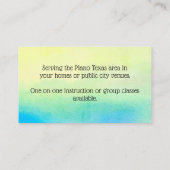 Waterverf verfinstructeur visitekaartje (Achterkant)