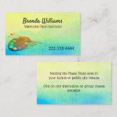 Waterverf verfinstructeur visitekaartje (Voorkant / Achterkant)