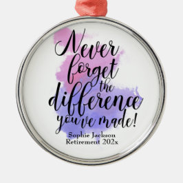 Waterverf vergeet nooit de differentiaalpensioneri metalen ornament