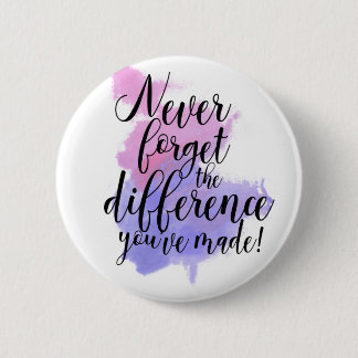 Waterverf vergeet nooit de differentiaalpensioneri ronde button 5,7 cm