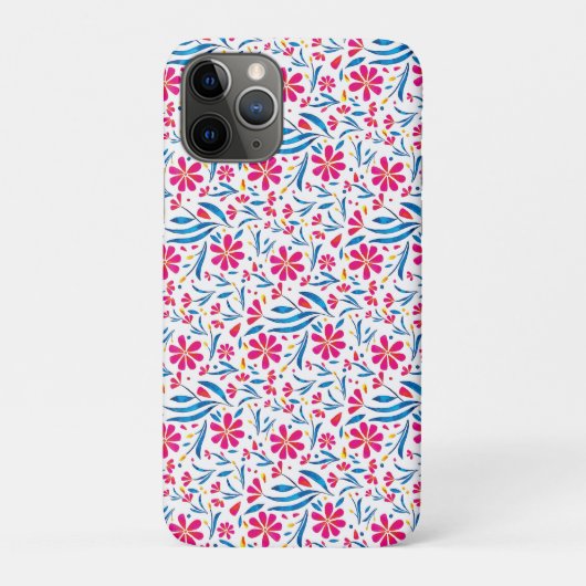 Waterverf verheffend bloemmotief Case-Mate iPhone case (Achterkant)
