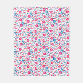 Waterverf verheffend bloemmotief fleece deken