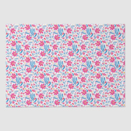 Waterverf verheffend bloemmotief tissuepapier