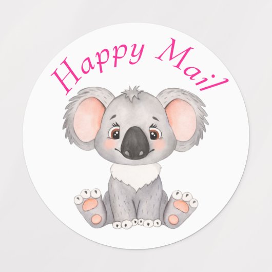 waterverf verjaardagsadres labels (Design 1)