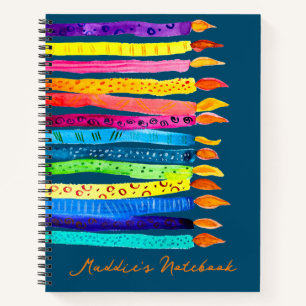 Waterverf verjaardagscandles kleurig notitieboek