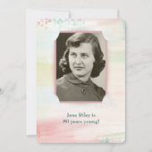 waterverf verjaardagsfeestje met geslit hoeklijst kaart (Voorkant)