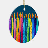 Waterverf verjaardagskaarsen keramisch ornament (Rechts)
