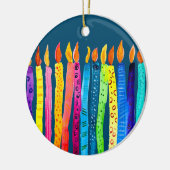 Waterverf verjaardagskaarsen keramisch ornament (Links)