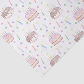 Waterverf Verjaardagstaart & Confetti Tissuepapier (Detail)