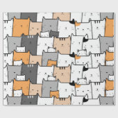 Waterverf verkuilt kleine kattenkattenbakken cadeaupapier (Vlak)