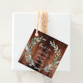 Waterverf verlaat hout Bruiloft Dank U Bedankjes Labels (In situ)