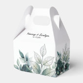 Waterverf verlaat ontwerp bruiloft gunst dozen bedankdoosjes (Voorkant Zijde)