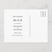 Waterverf verlaat sparen het datum briefkaart (Achterkant)