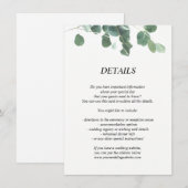 Waterverf verlaat trouwgegevens / informatiekaart informatiekaartje (Voorkant / Achterkant)