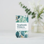 Waterverf verlof achtergrond visitekaartje (Staand voorkant)