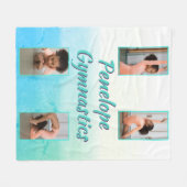 Waterverf Verloop Aangepaste naam, sport en foto Fleece Deken (Voorkant (Horizontaal))