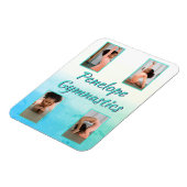 Waterverf Verloop Aangepaste naam, sport en foto Magneet (Linkerzijde)