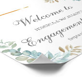 Waterverf Verloving Welkomstteken Poster (Hoek)