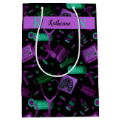 Waterverf verpleegster | Dr. Medical Collage Blauw Medium Cadeauzakje (Voorkant)