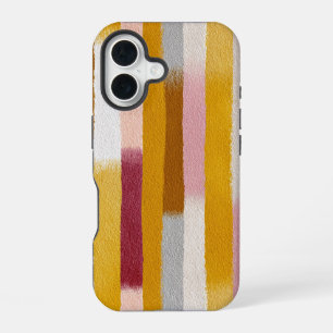 Waterverf Verticale Strepen Naadloos iPhone 16 Hoesje