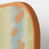 Waterverf Verticale striped Polka Dots Pickleball Paddle (Links Detail)