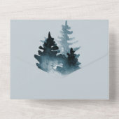 Waterverf vervagen in het Lakehouse All In One Uitnodiging (Achterkant)