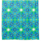 Waterverf Verwerkt Geometrisch Groen Abstract Douchegordijn (Voorkant)