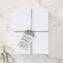 Waterverf vetplanten | Baby shower Favor Tag