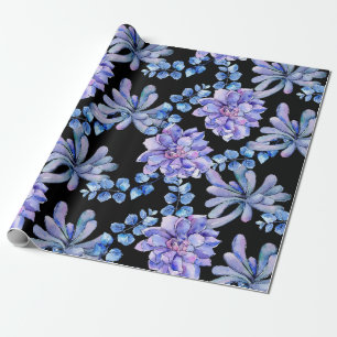Waterverf Vetplanten Cadeaupapier