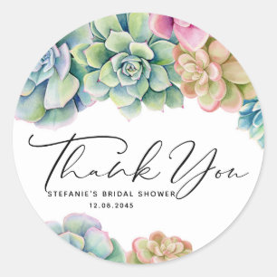 Waterverf vetplanten Vrijgezellenfeest dank u Ronde Sticker