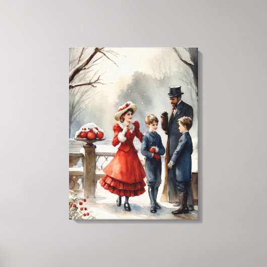  Waterverf Victoriaans begin 1900 Canvas Art (Voorkant)