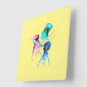 Waterverf Vierkante Klok (Hoek)