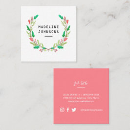 Waterverf Vierkante Visitekaartje