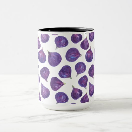 Waterverf vijgenpatroon mok (Midden)