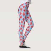 Waterverf-vijgensegmenten patroon leggings (Rechts)