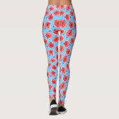 Waterverf-vijgensegmenten patroon leggings (Achterkant)