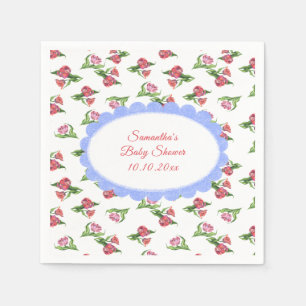 Waterverf vintage Bloemen Baby Borrel Servet