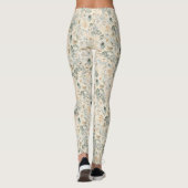  Waterverf Vintage Flowers Leggings (Achterkant)