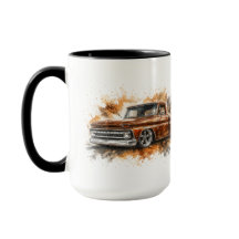 Waterverf Vintage Street Rod Truck Mok