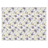 Waterverf Violet bloemenpatroon Tafelkleed (Voorkant (Horizontaal))