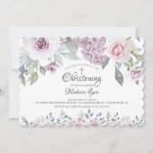 Waterverf Violet Flowers Christening Kaart (Voorkant)