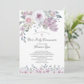 Waterverf Violet Flowers First Community Kaart (Staand voorkant)