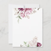 Waterverf Violet Flowers Rehearsal Dinner Kaart (Achterkant)