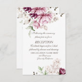 Waterverf Violet Flowers Wedding Kaart (Voorkant / Achterkant)