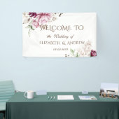 Waterverf Violet Flowers Wedding Spandoek (Beurs)
