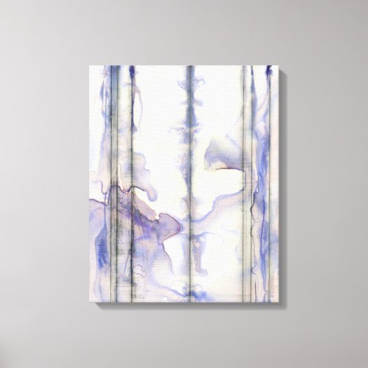 Waterverf Violet Free Expression Canvas Afdruk (Voorkant)