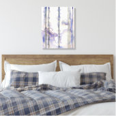 Waterverf Violet Free Expression Canvas Afdruk (Insitu (Slaapkamer))