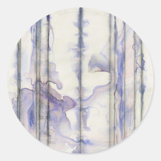 Waterverf Violet Free Expression Ronde Sticker (Voorkant)